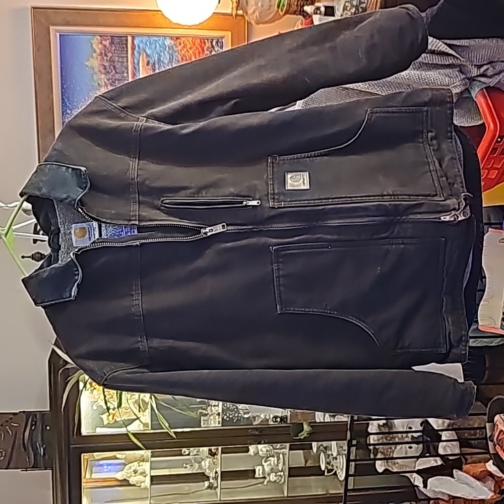Carhartt sherpa lined canvas jacket